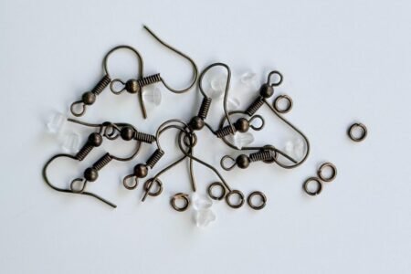 Fish Hooks with Jump Rings - Black & Antique Bronze
