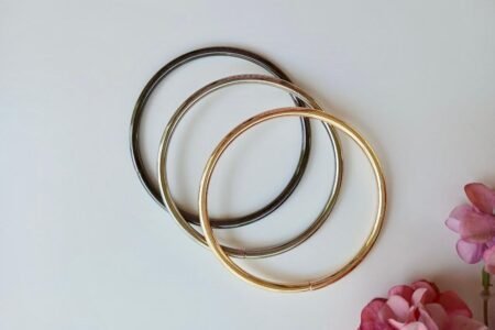 Round Metal Bag Handle (2 Pc)