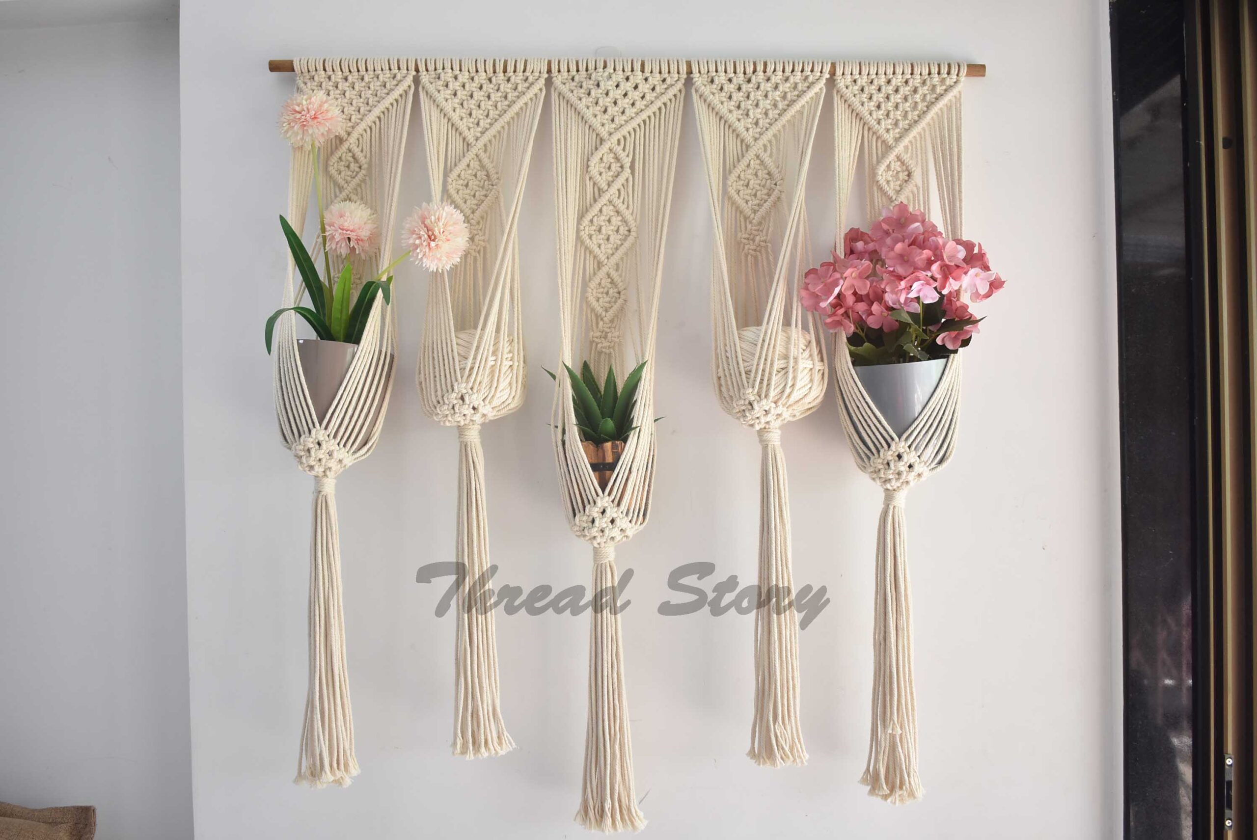 Large Macramé Wall Plant Hanger