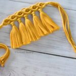 Mustard Tie Back with Tassels