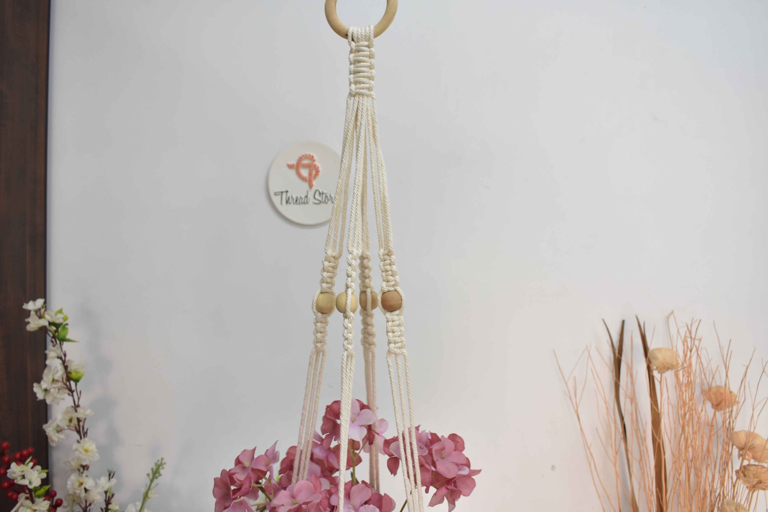 Plant Cotton Plant Hanger with Beads