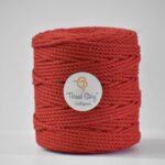 Macrame Cherry Red Twisted 4MM Thread