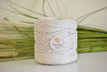 Off white Silver Zari