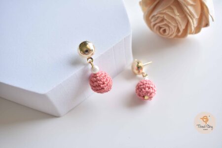 Crochet Multi color earring tiny beautiful objects