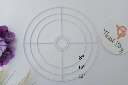 Metal Lamp Ring/Hoop 3 Layer with E27 Bulb Holder (White Powder Coated)