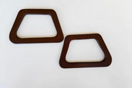 Trapezoid Shape Wooden Polished Bag Handle - Set of two