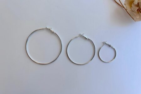 Earring Hoops For DIY- Round - Silver