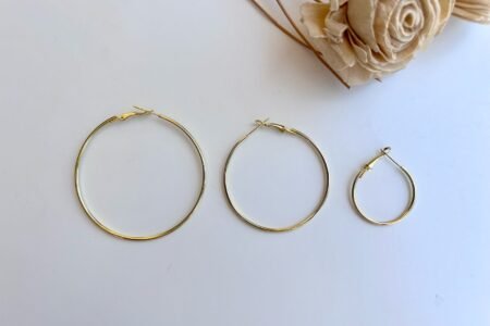 Earring Hoops For DIY- Round - Golden