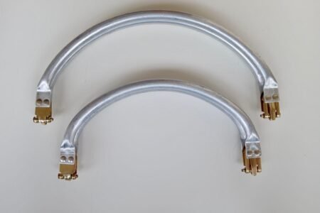 Aluminum Tubular Clutch Bag Frame - Half Round