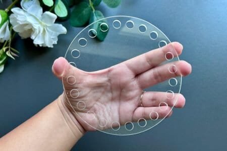 Acrylic Base With Holes - Round - 1Pc