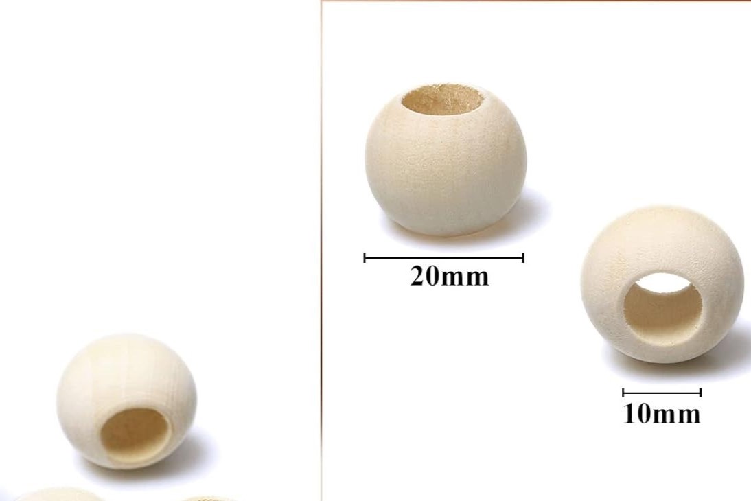 20mm Round Wood Bead (10 Beads) - Image 4