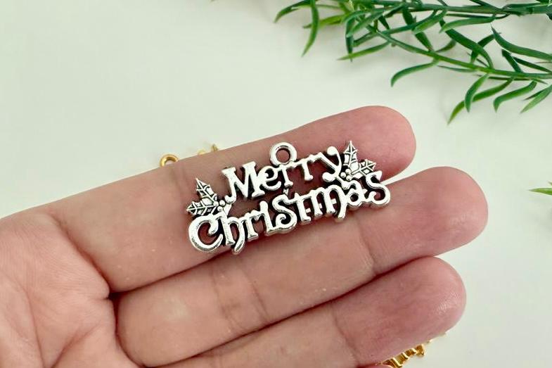 Merry Christmas Charm - 1Pc - Image 3