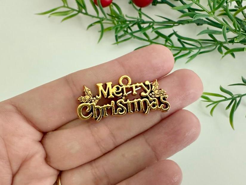 Merry Christmas Charm - 1Pc - Image 2
