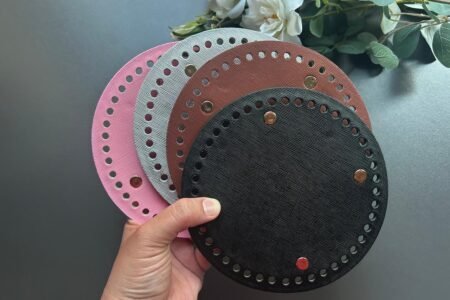 15cm Round PU Leather Bag Base for DIY Handmade Bags