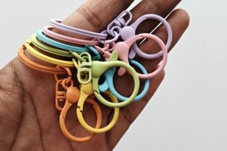 Keyring with hook - 2 pc Colored