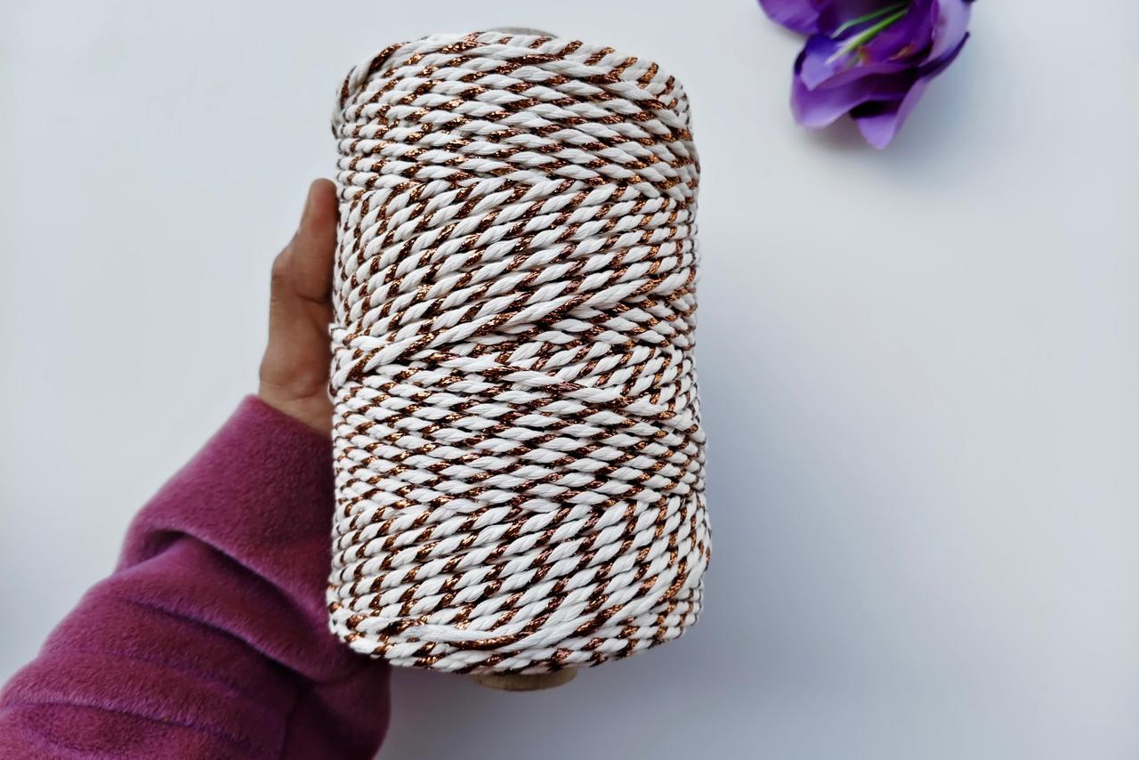 Twisted 3MM Off-White With Zari - Image 3