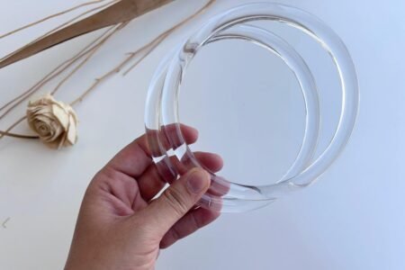 Round Transparent Acrylic Purse Handles