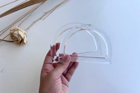 D Shape Transparent Acrylic Purse Handles
